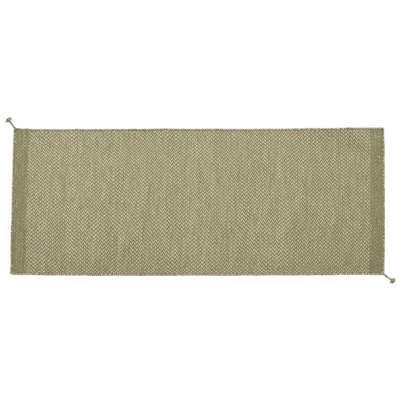 Ply Tæppe Genanvendt Polyester Moss Green, 80x200 cm