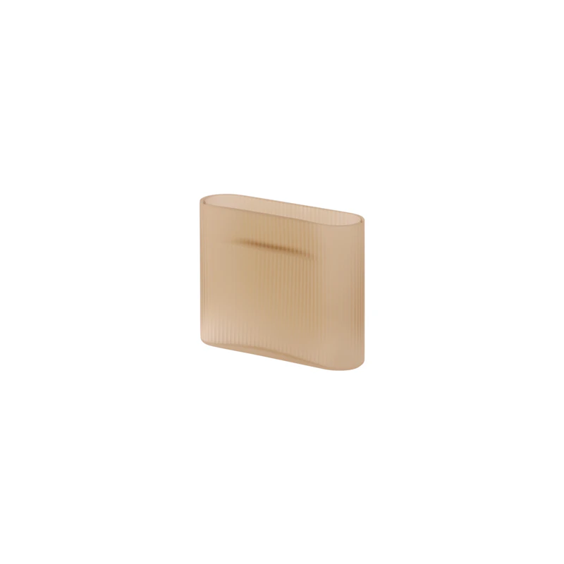 Ridge Vase Frostet Glas 16,5 cm, Light Orange