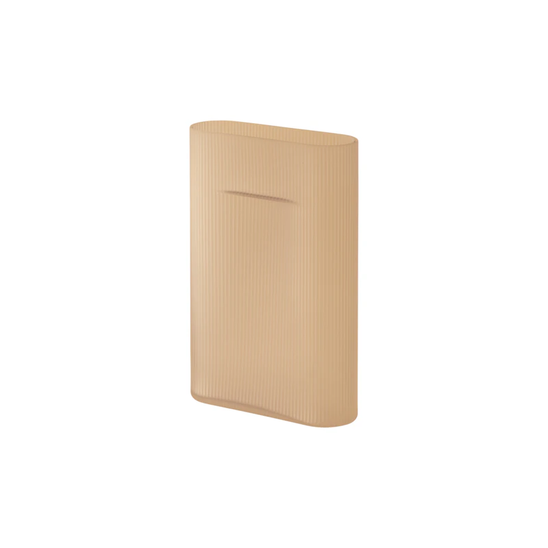 Ridge Vase Frostet Glas 35 cm, Light Orange