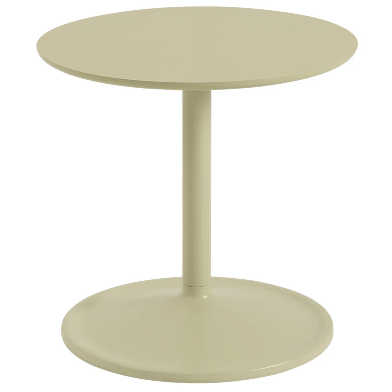 Soft Sidebord Ø41x40 cm, Laminat Beige Green