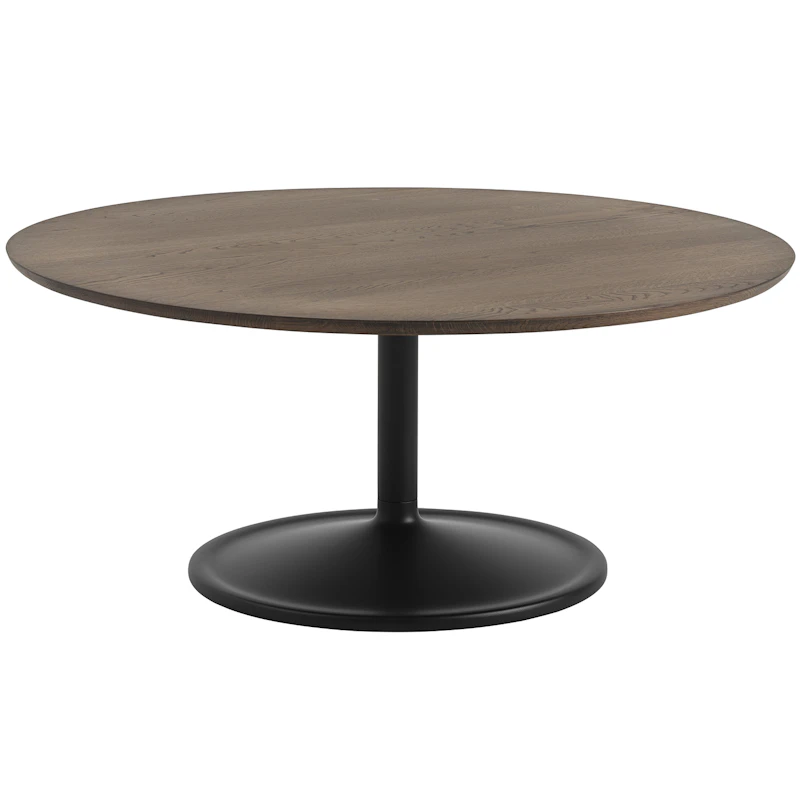 Soft Sofabord Ø95 cm, Mørkolieret Eg / Sort