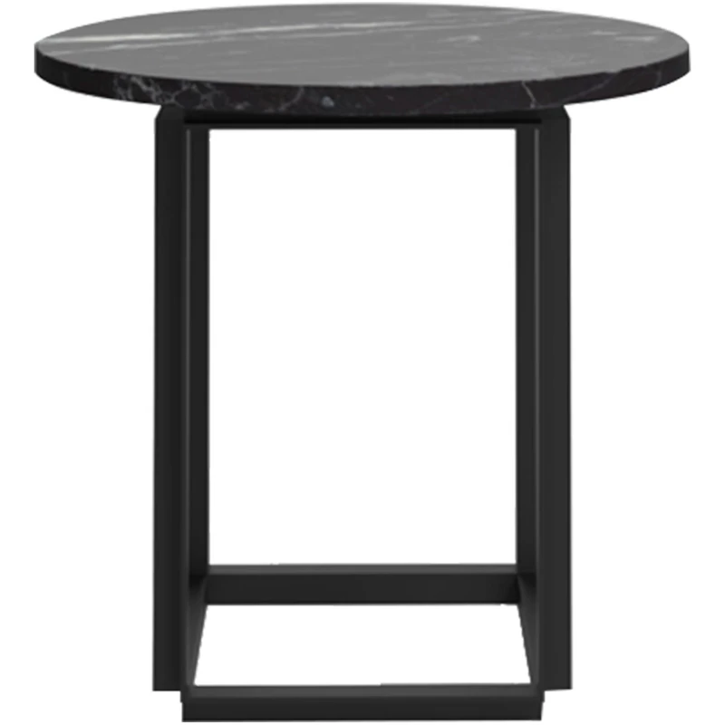 Florence Sidebord 50 cm, Sort Marmor / Sort