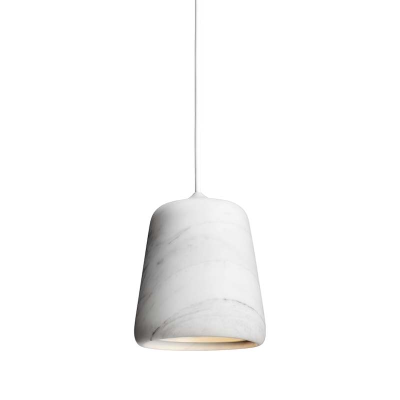 Material Pendellampe, Hvid / Hvid Marmor