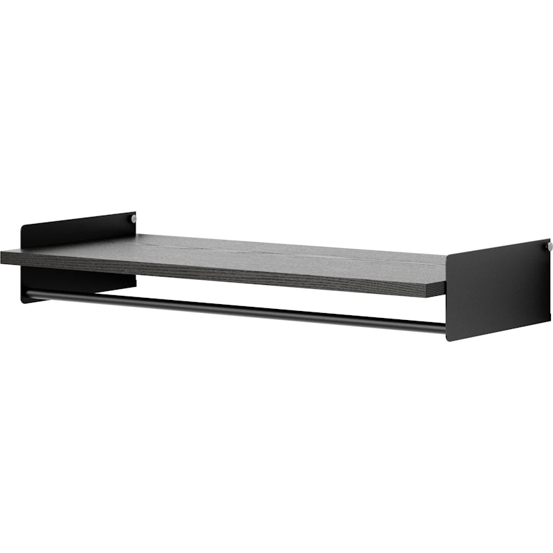 Wardrobe Shelf Set 35x80 cm, Black Ash / Black