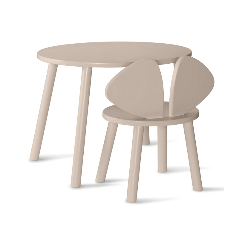 Mouse Sæt Børnestol + bord (6–10 år), Beige