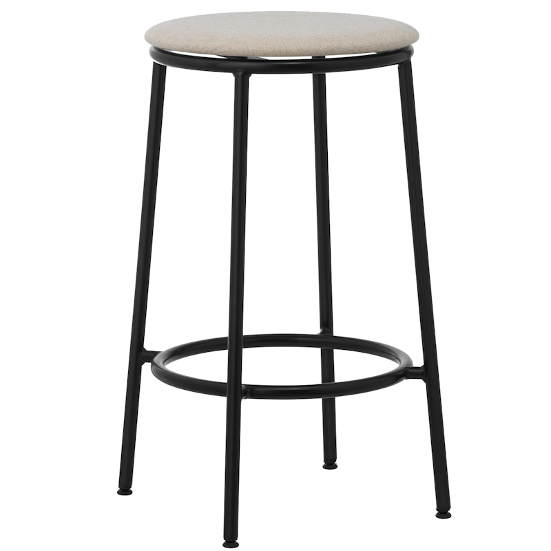 Circa Barstool 65 cm Black Steel Barstol Hvid