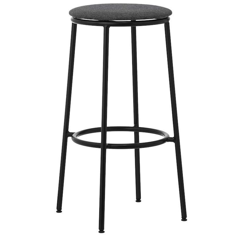 Circa Barstool 65 cm Black Steel Barstol, Skum Mørkegrå