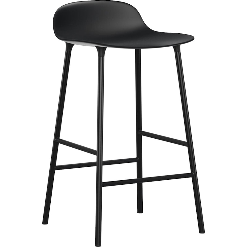 Form Barstol 65cm, Sort/Stål