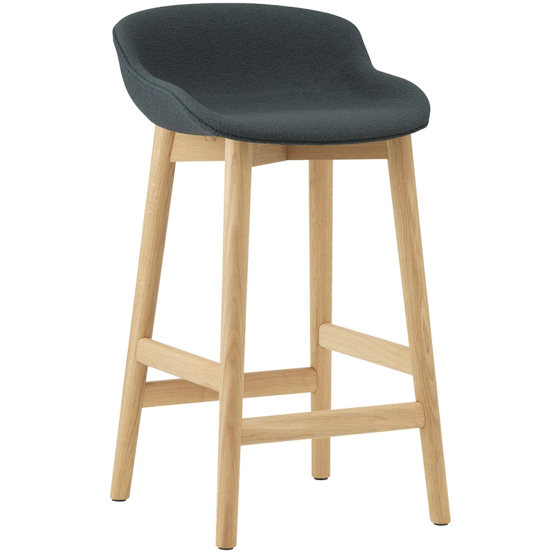 Hyg Barstol 65 cm, Mørkegrå / Egetræ