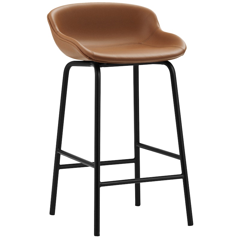 Hyg Barstol 65 cm, Brandy Læder / Sort