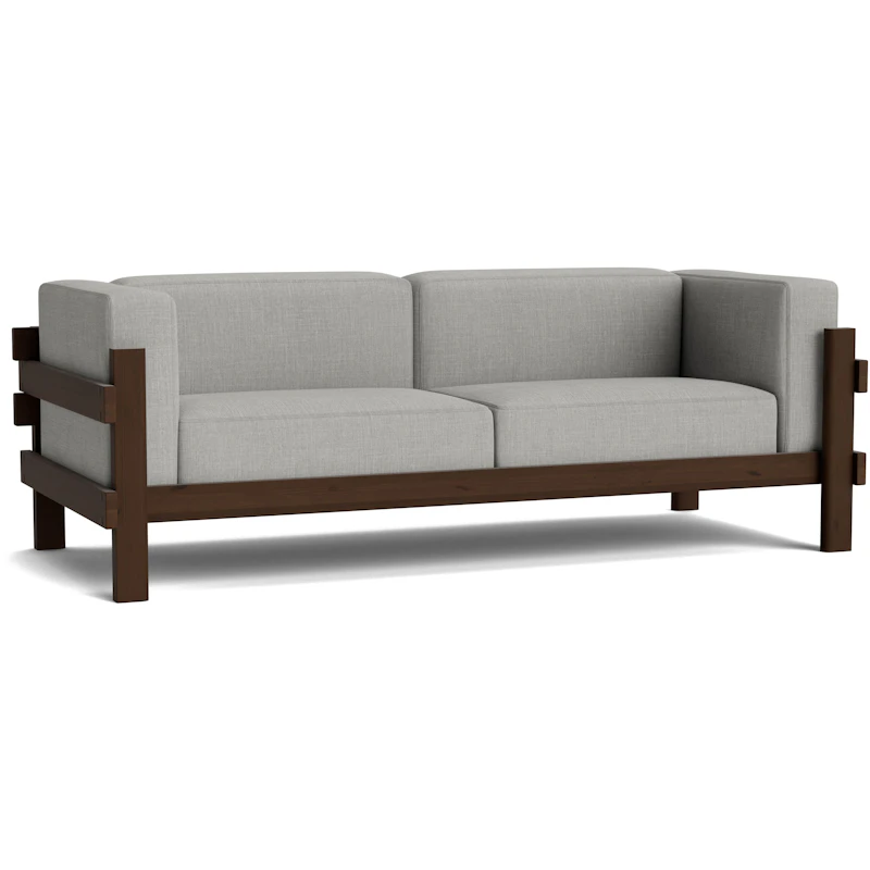 Kube 3-Personers Sofa, Mørkebrun / Remix 133