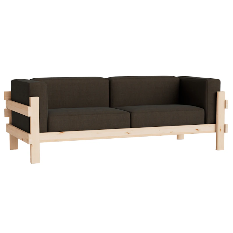 Kube 3-Personers Sofa, Pine / Remix 356