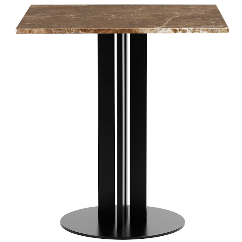 Scala Café Table H75 70x70 cm Marble Cafébord Fremstillet af marmor, Bordplade i marmor 70x70 cm Brunt