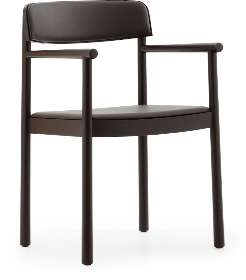 Timb Stol Med Armlæn, Brun / Ultra Leather Chocolate