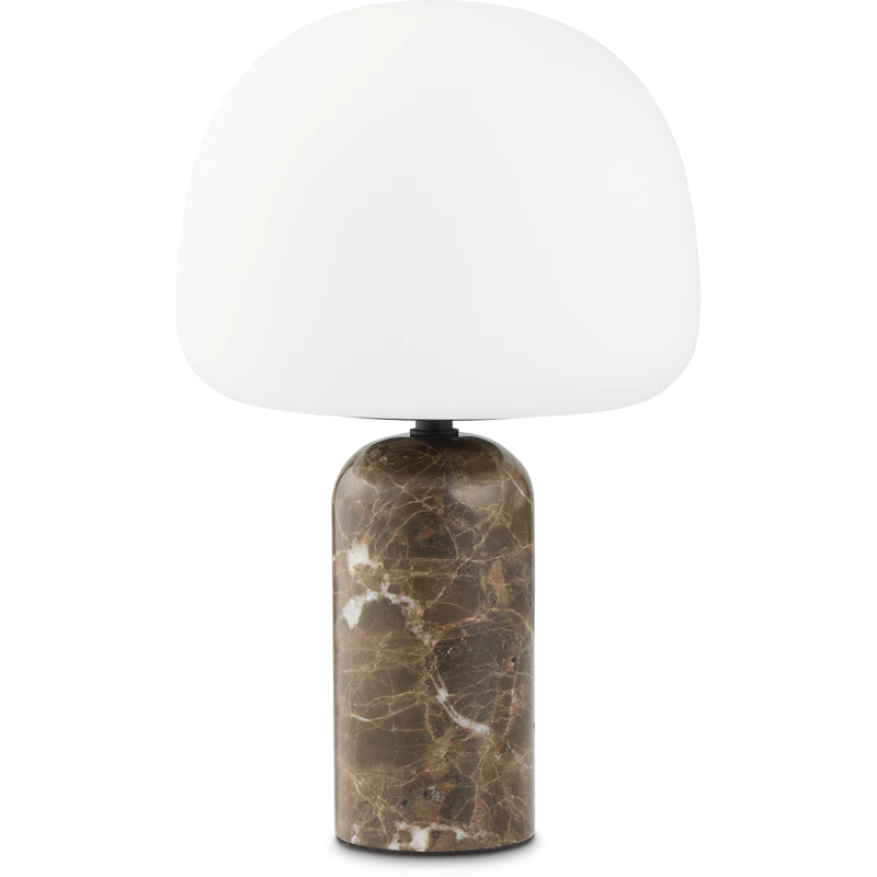 Kin Bordlampe Brun Marmor 33 cm