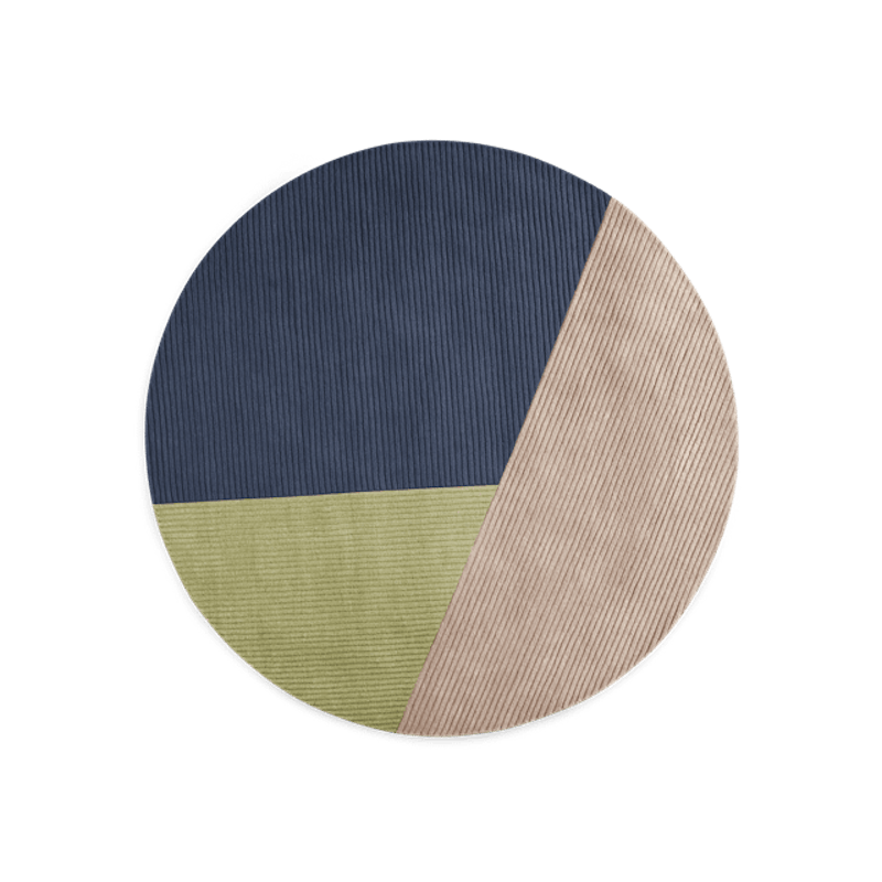 Row Circular Gulvtæppe Ø200 Trio