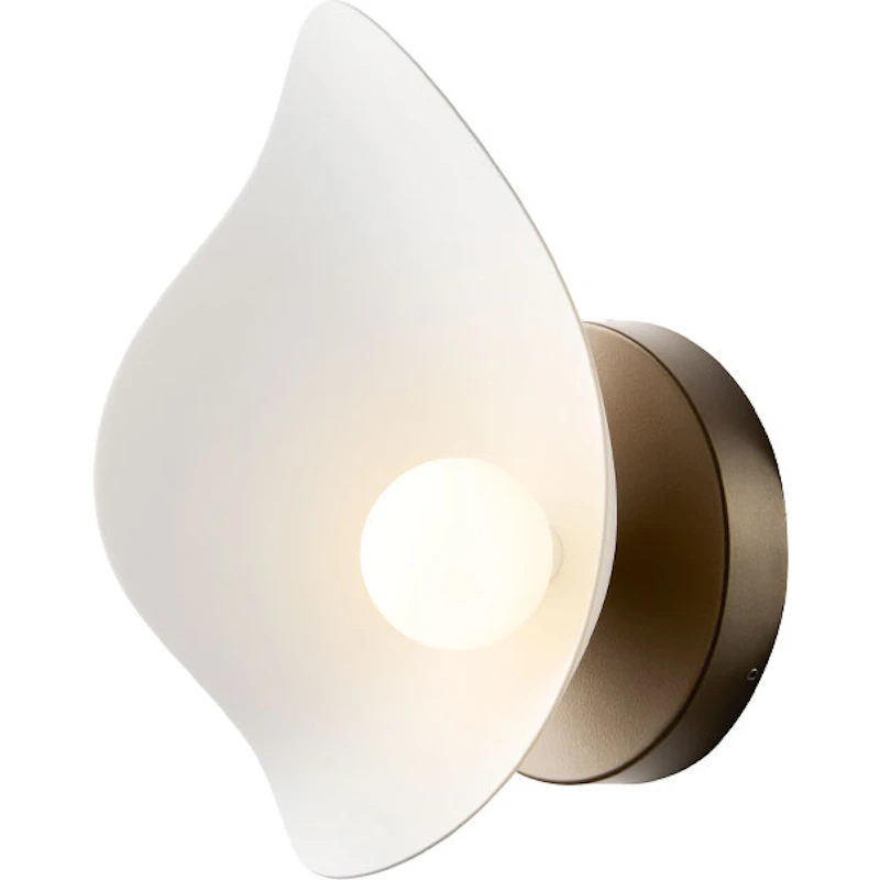 Florii 1 Væglampe, Dark Bronze / Hvid