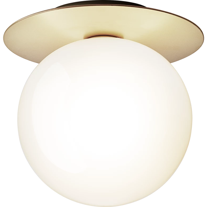 Liila 1 Væg-/Loftslampe 255 mm, Nordic Gold / Opal