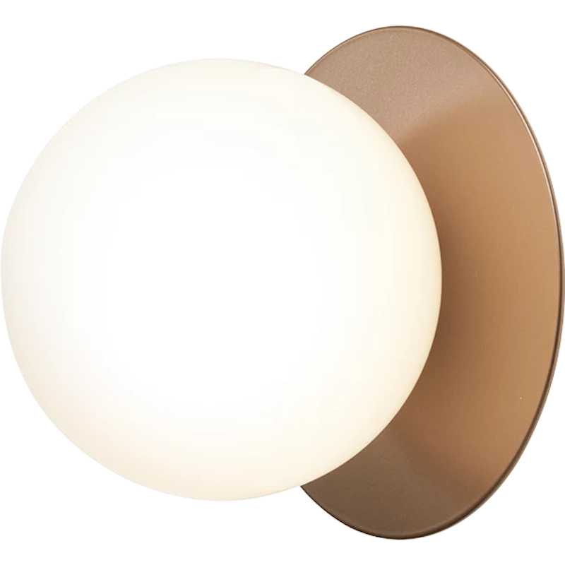 Liila 1 Væg-/Loftslampe 165 mm, Mørk Bronze / Opal
