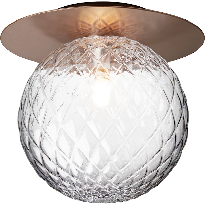 Liila 1 Væg-/Loftslampe 255 mm, Mørk Bronze / Klar