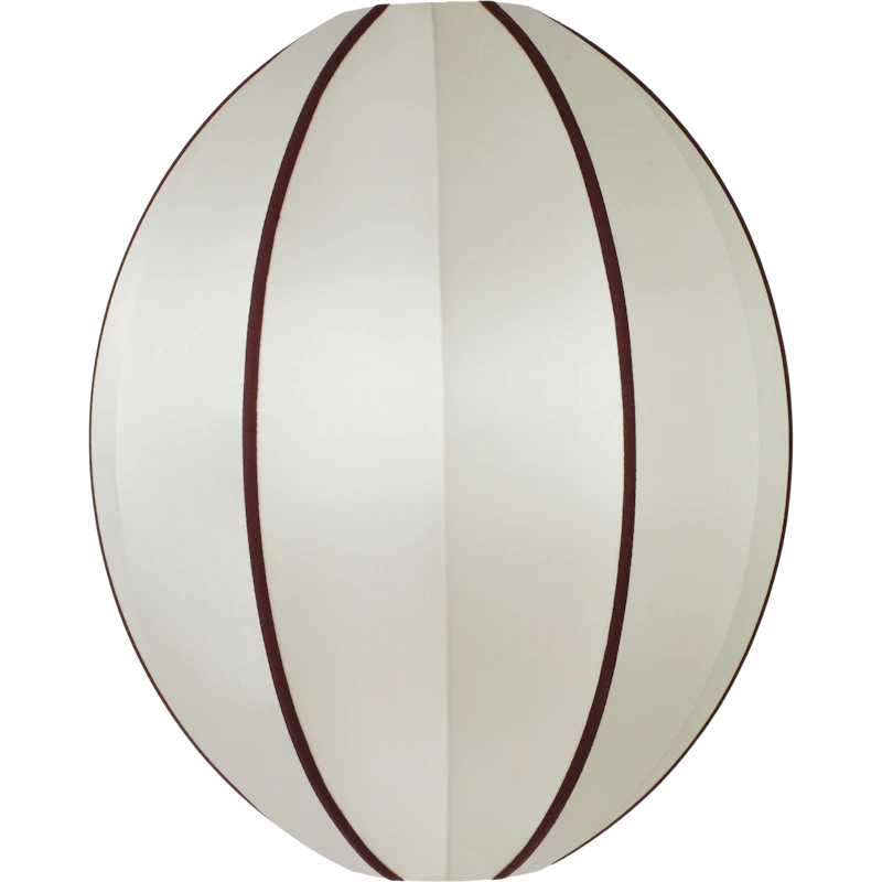 Indochina Lampeskærm Oval Stor, Off-White / Bordeaux