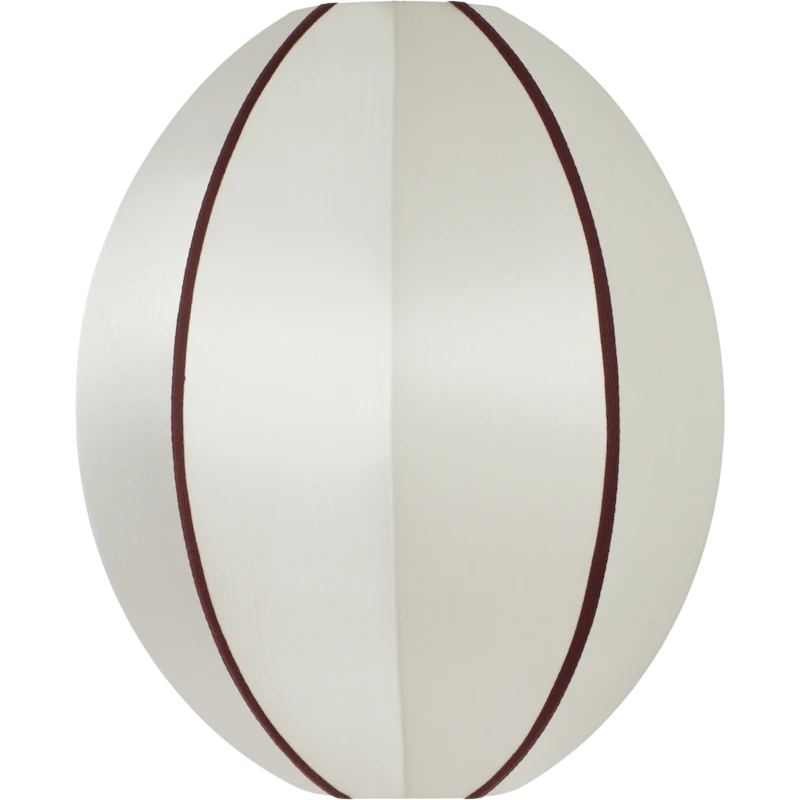 Indochina Lampeskærm Oval Lille, Off-White / Bordeaux