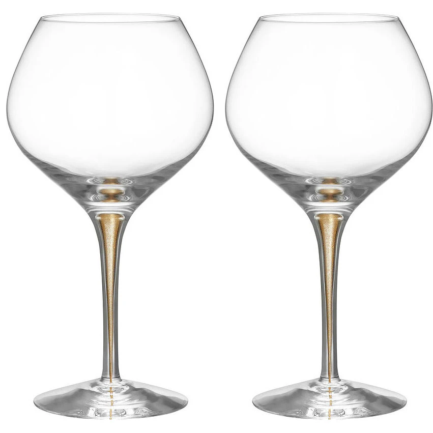 Orrefors Intermezzo Vinglas Bouquet 2-pak 70 Cl - Vinglas Mundbl&aelig;st Krystal Guld - 6577561