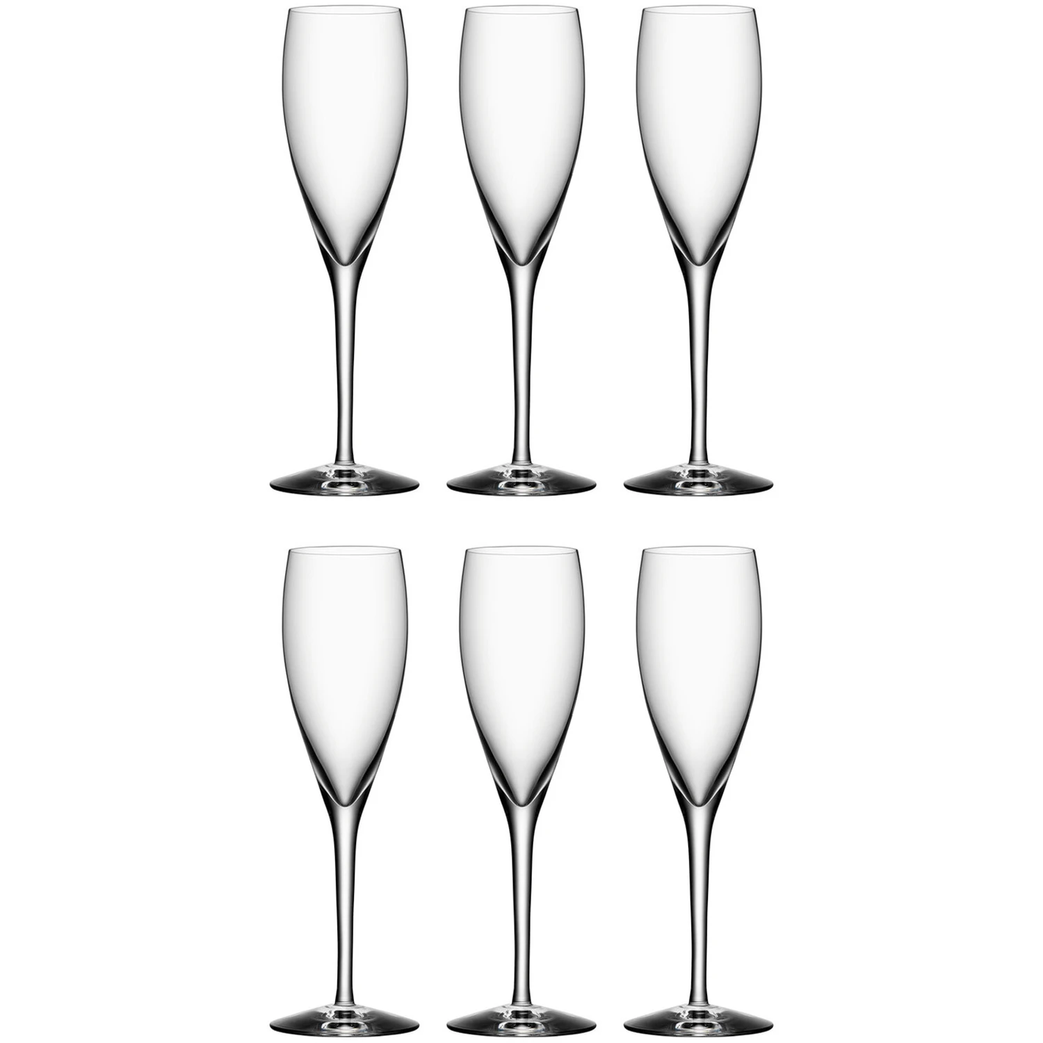 Orrefors More Champagneglas 18 Cl 6-pak - Champagneglas Krystalglas Klar - 6310104