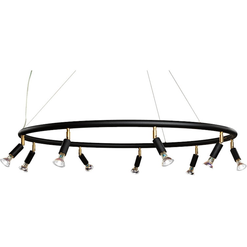 Star 9 Væg-/Loftslampe, Sort