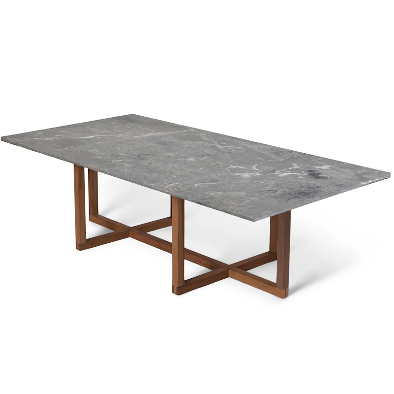 Ninety 120x60 Smoked Oak frame H40, Marble White Sofabord Gråt