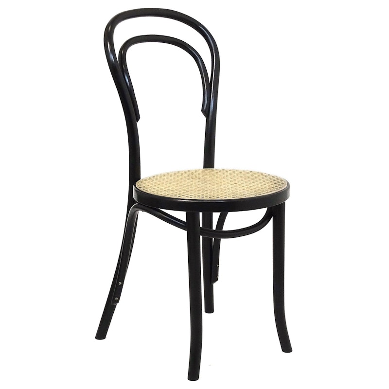 Cafe Stol No 14 Sort/Rattan