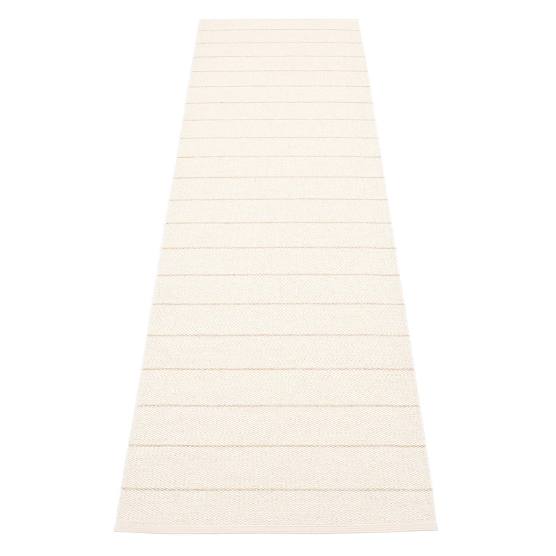 Carl Gulvtæppe 70x270cm, Vanilla/White