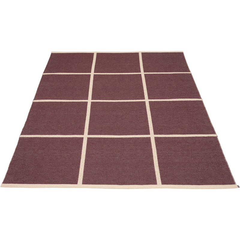 Criss Plastikmåtte Burgundy / Cream, 180x260 cm
