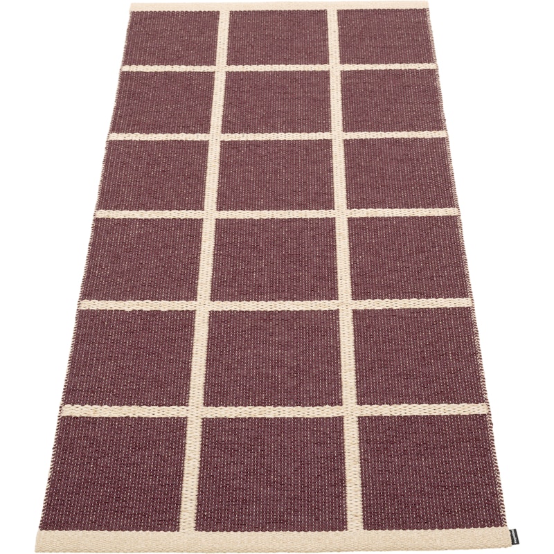 Criss Plastikmåtte Burgundy / Cream, 70x150 cm