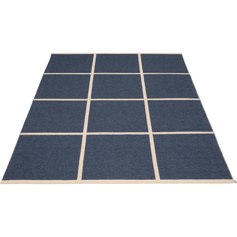 Criss Plastikmåtte Dark Blue / Cream, 180x260 cm