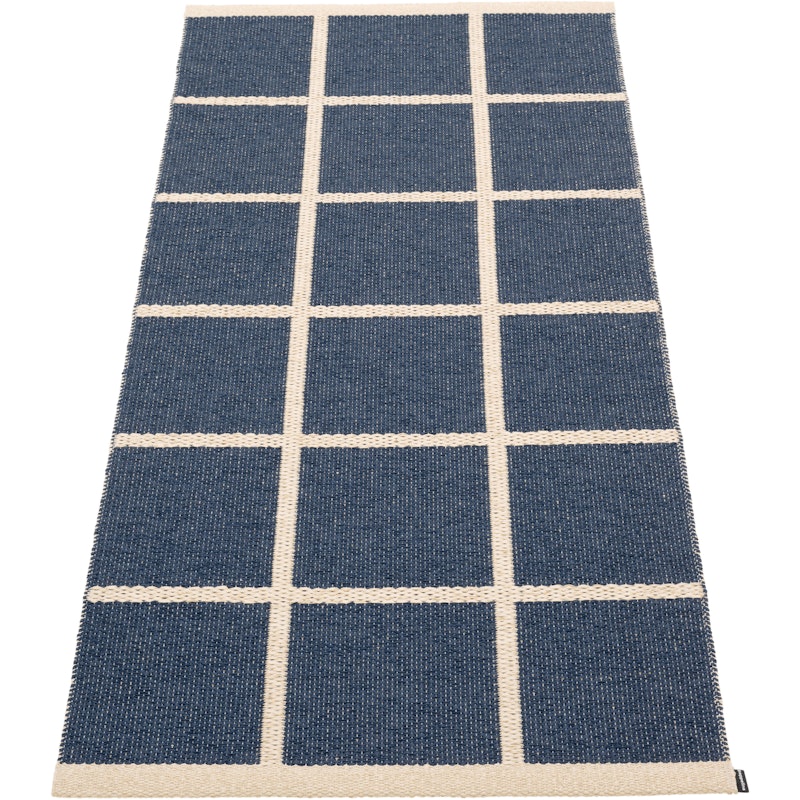 Criss Plastikmåtte Dark Blue / Cream, 70x150 cm