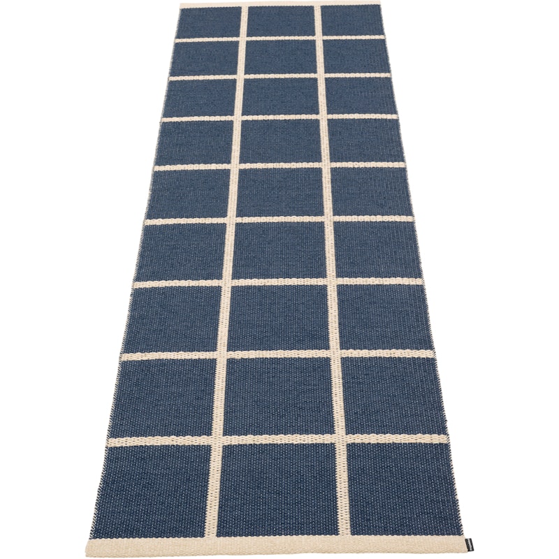 Criss Plastikmåtte Dark Blue / Cream, 70x225 cm