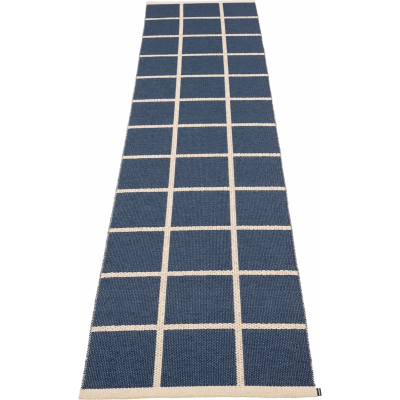 Criss Plastikmåtte Dark Blue / Cream, 70x300 cm