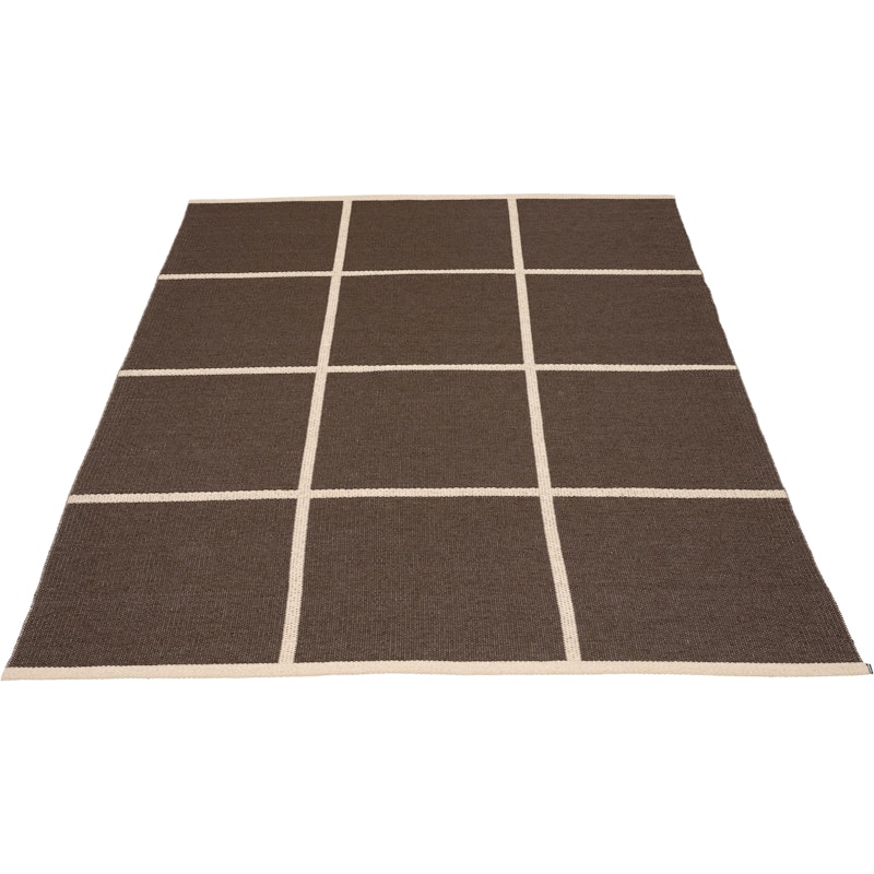 Criss Plastikmåtte Dark Brown / Cream, 180x260 cm
