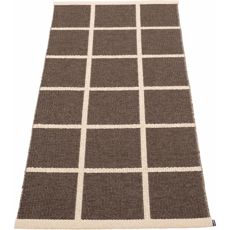 Criss Plastikmåtte Dark Brown / Cream, 70x150 cm