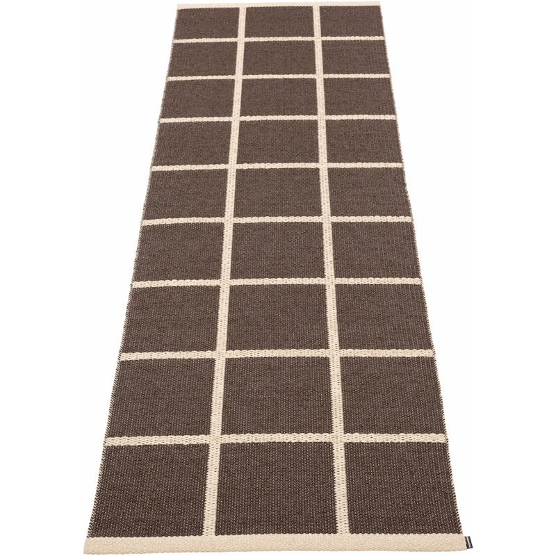 Criss Plastikmåtte Dark Brown / Cream, 70x225 cm