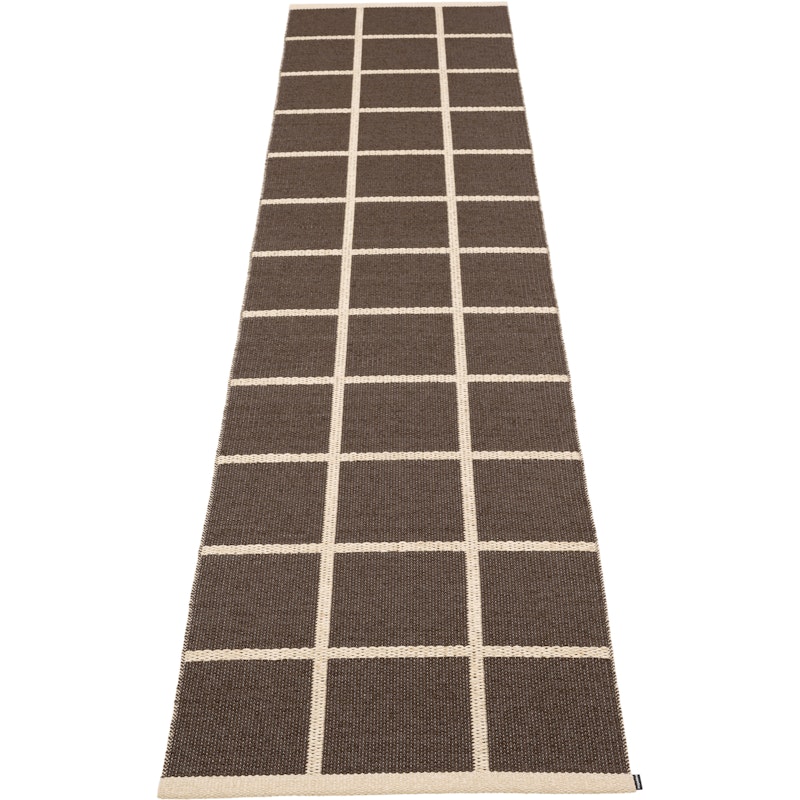 Criss Plastikmåtte Dark Brown / Cream, 70x300 cm