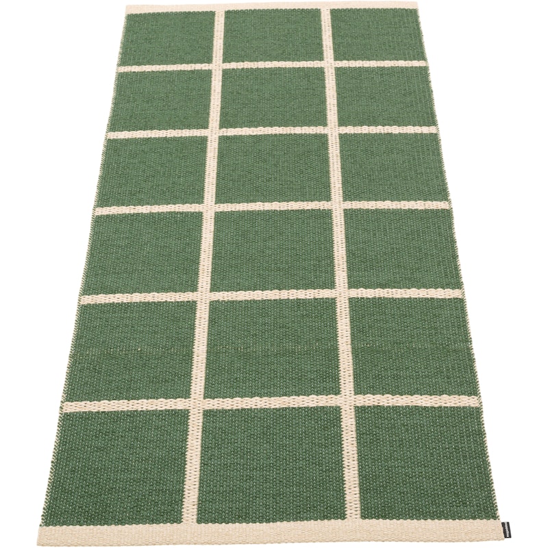 Criss Plastikmåtte Leaf / Cream, 70x150 cm