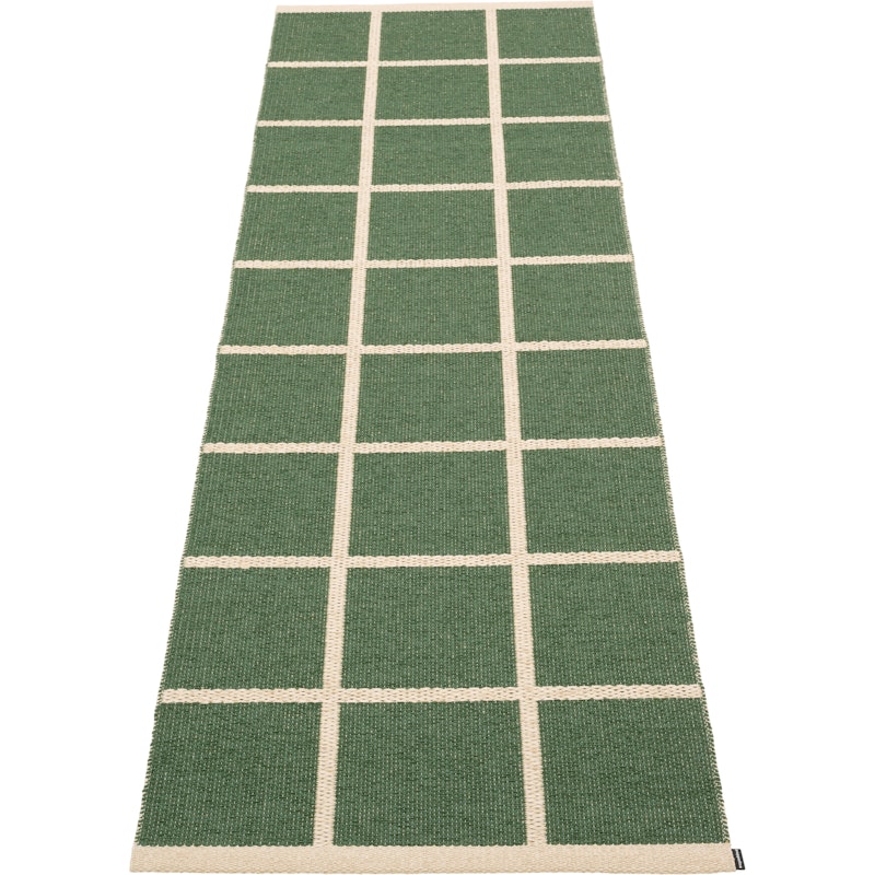 Criss Plastikmåtte Leaf / Cream, 70x225 cm