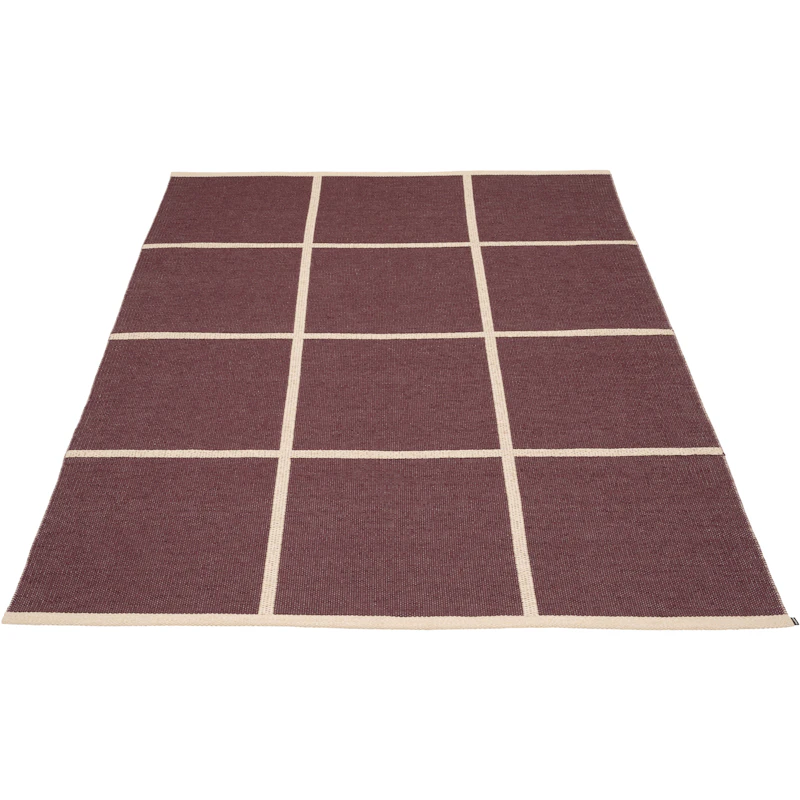 Criss Plastikmåtte Burgundy / Cream, 180x260 cm