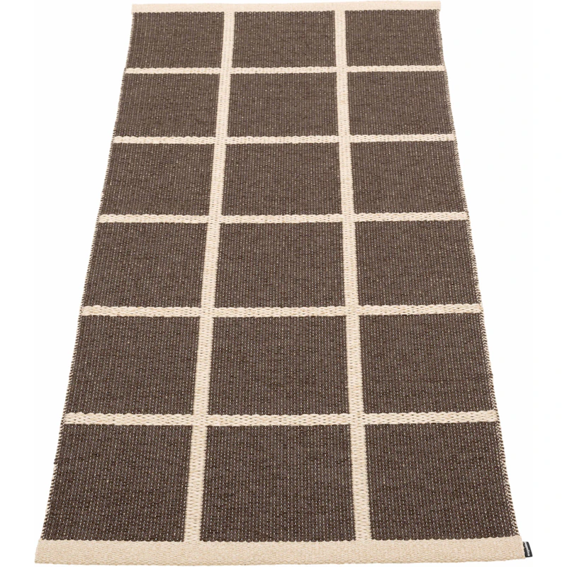 Criss Plastikmåtte Dark Brown / Cream, 70x150 cm