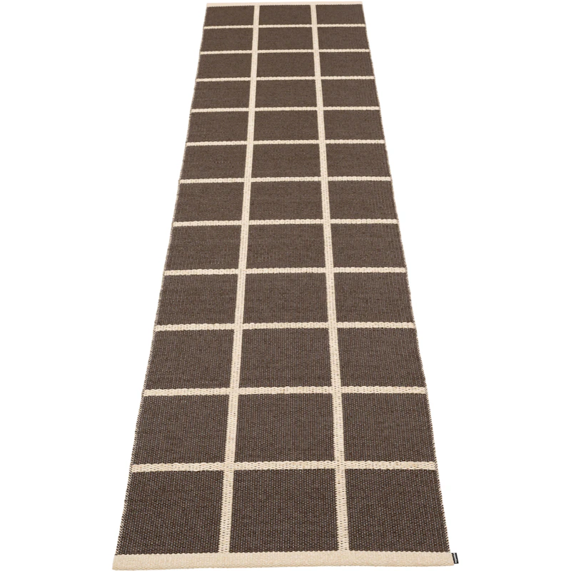 Criss Plastikmåtte Dark Brown / Cream, 70x300 cm