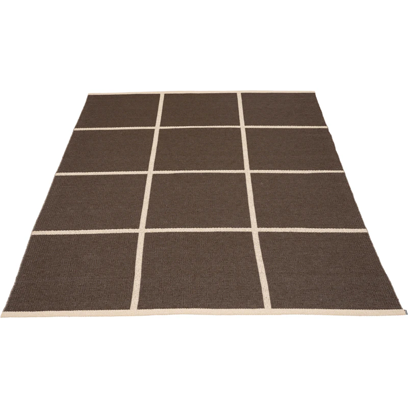 Criss Plastikmåtte Dark Brown / Cream, 180x260 cm