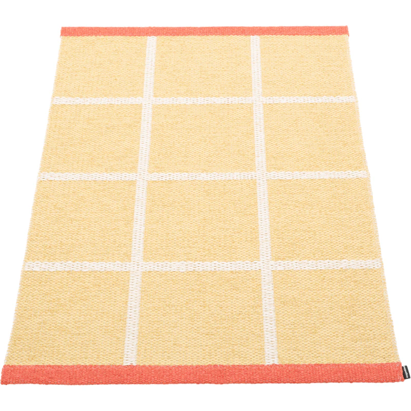 Criss Pop Plastikmåtte 70x100 cm, Pale Yellow / Vanilla / Flamingo