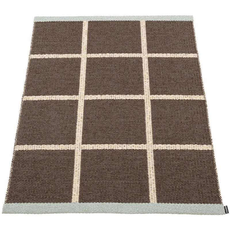 Criss Pop Plastikmåtte 70x100 cm, Dark Brown / Cream / Sage